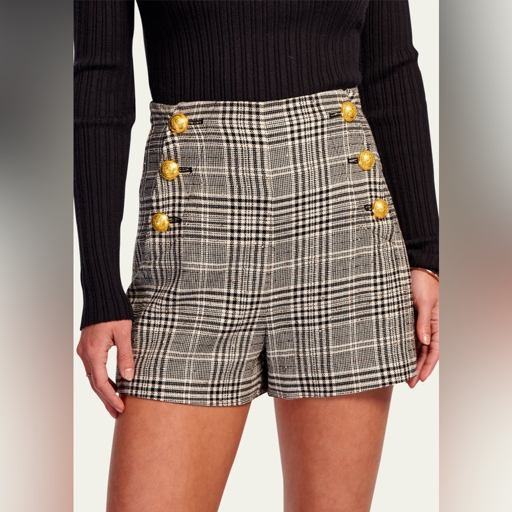 Ramy Brook Alysha plaid shorts